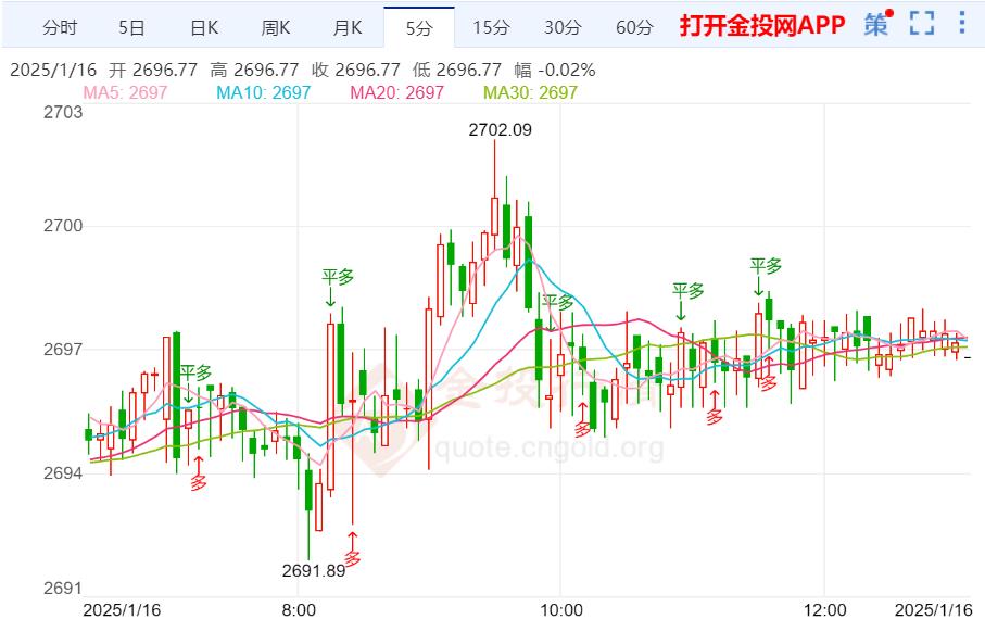 国际金价震荡走高维持涨势